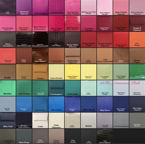 hermès color chart 2022.